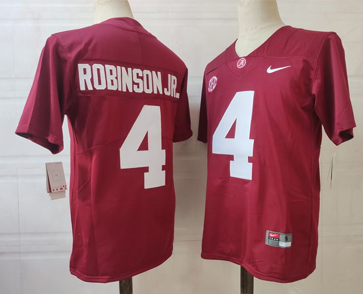 Men Alabama Crimson Tide #4 Robinson jr Red 2024 Nike Vapor NCAA Jersey->ncaa teams->NCAA Jersey